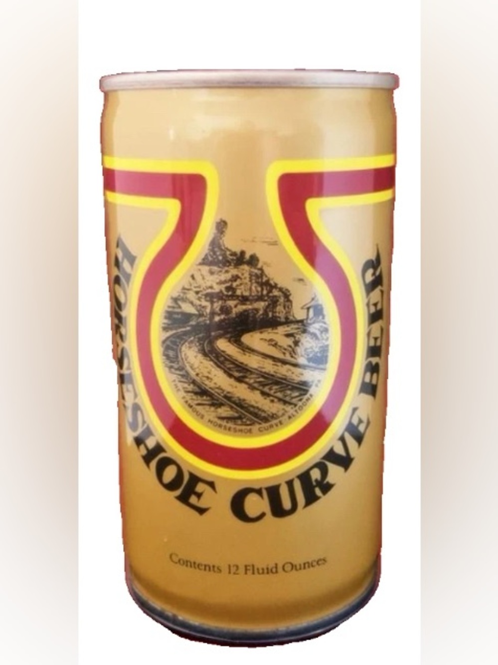 Vintage Beer Can Horseshoe Curve Beer Steel Can Pull Top Empty